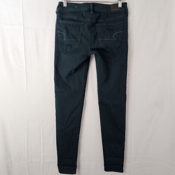 American Eagle Jegging Jeans Womens Size 4 Green Ne(x)t Level Stretch Hi Rise - Picture 5 of 12